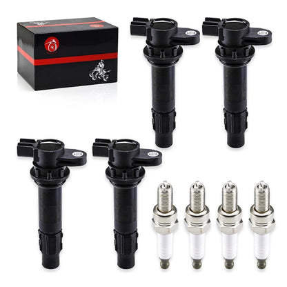 Ignition Coils 4Pcs for Yamaha WaveRunner FX/FX1000 HO 2004-2008 with Spark Plug