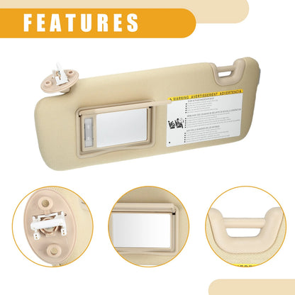 Sun Visor Assembly for Toyota Highlander 2014-2019 Beige