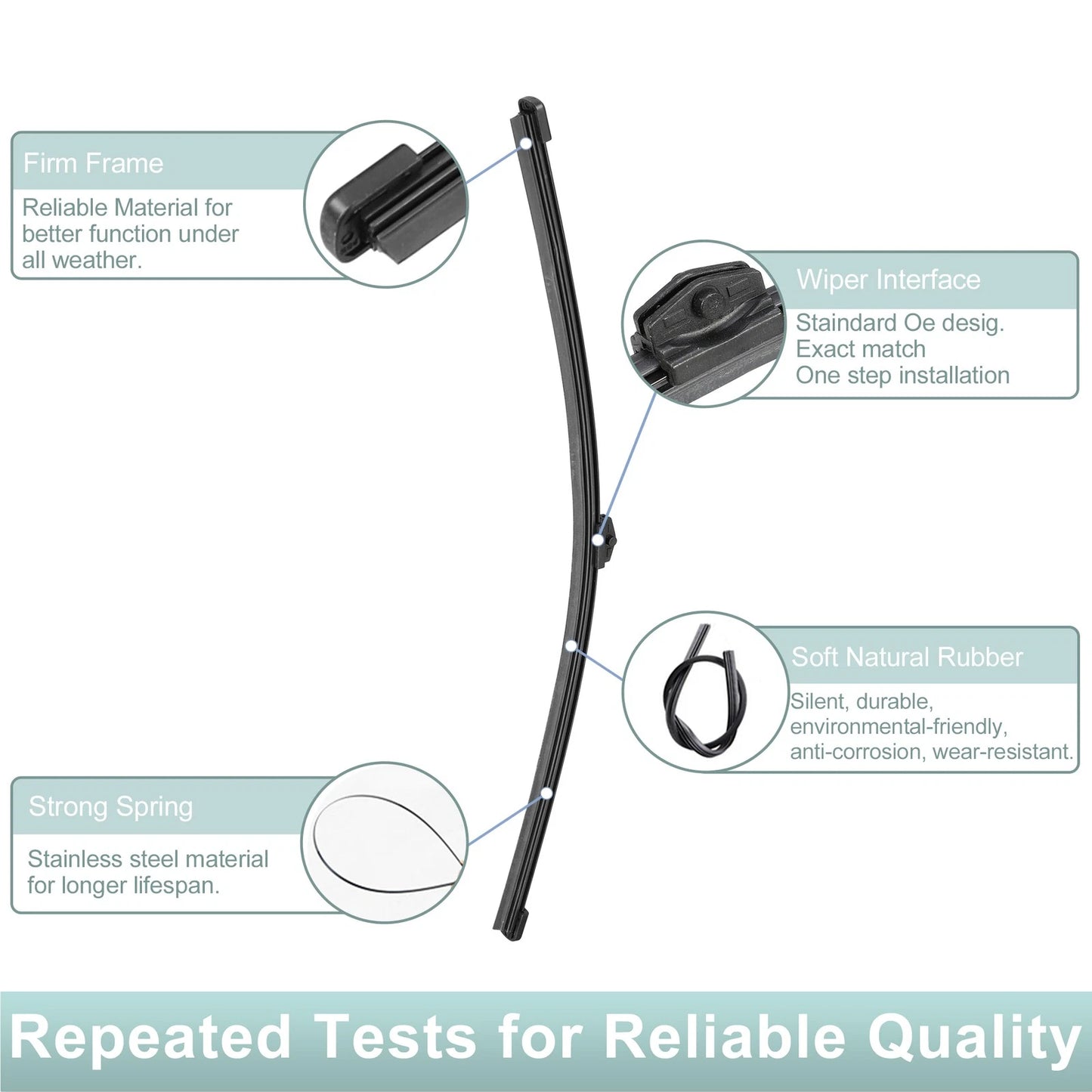 Rear Wiper Blade Arm Set for Porsche Cayenne Hybrid (2010-2017)