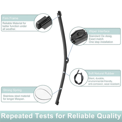 Rear Wiper Blade Arm Set for Porsche Cayenne Hybrid (2010-2017)