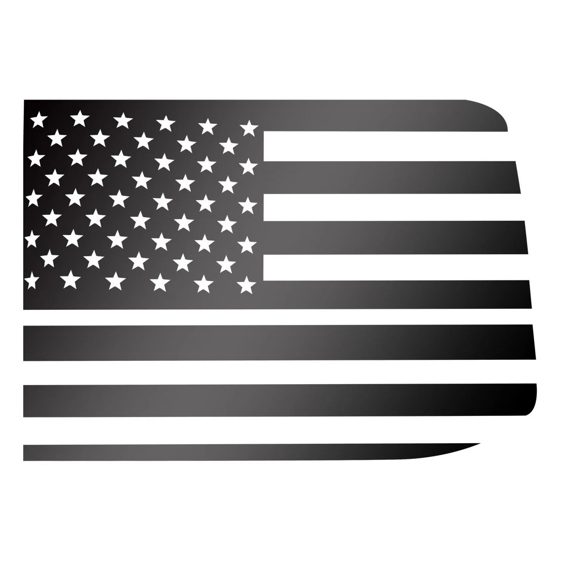2 x Black Rear Window Flag Stickers for Ford F-150 (2015-2022)