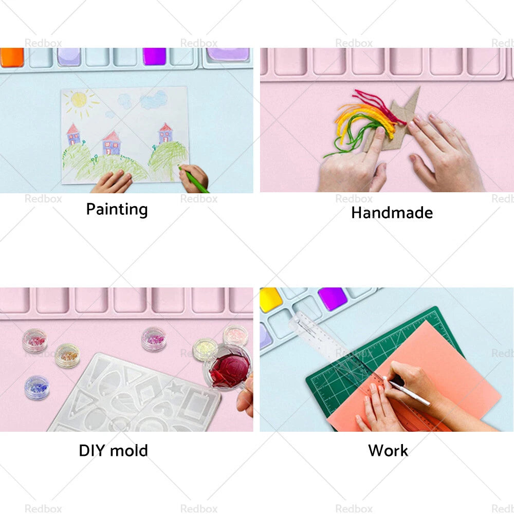 Silicone Art Mat for Resin Casting, Crafts, Painting, Clay & Play