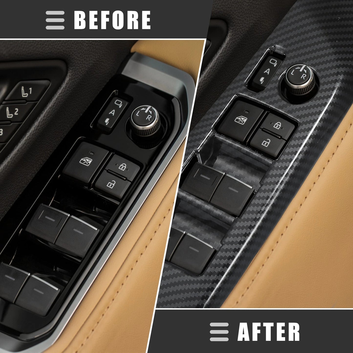 Window Switch Panel Cover Trim for Toyota Camry (2018-2023)