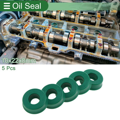 Oil Seal / 10x22x8mm / Rotary Shaft Seal TPU Green 5 pcs for Make Model