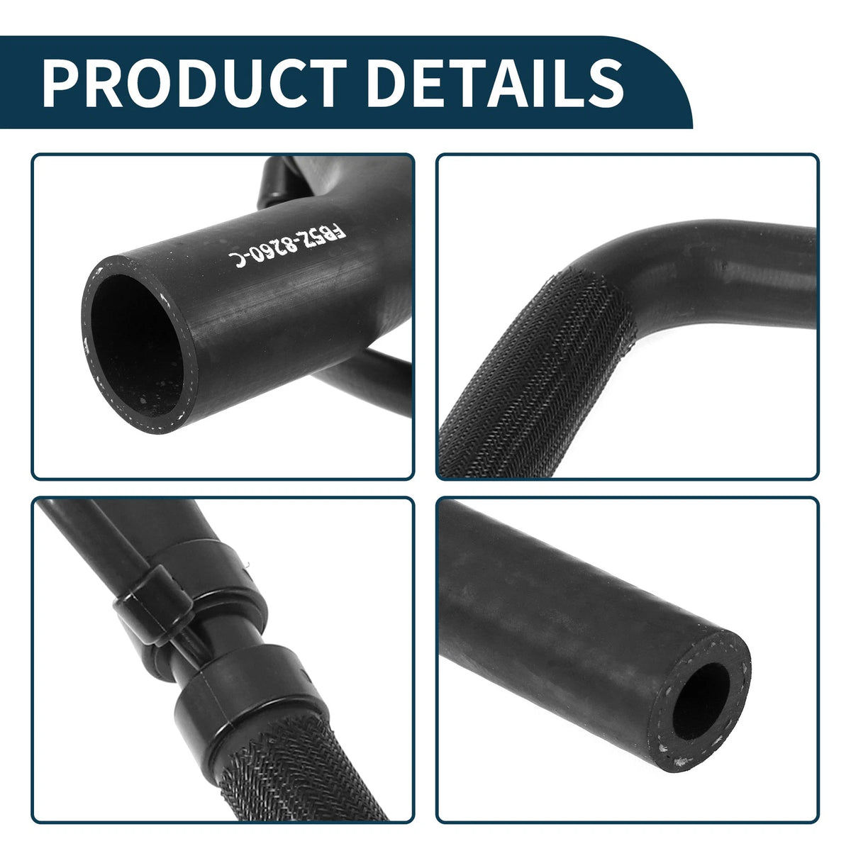 Upper Radiator Hose for Ford Explorer (2011-2019) - Rubber Water Tank Pipe 1 x