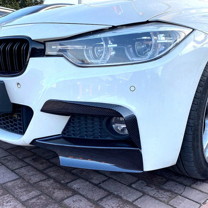 Carbon Fiber Front Bumper Spoiler Fog Light Covers for BMW 3 Series (2013-2018)