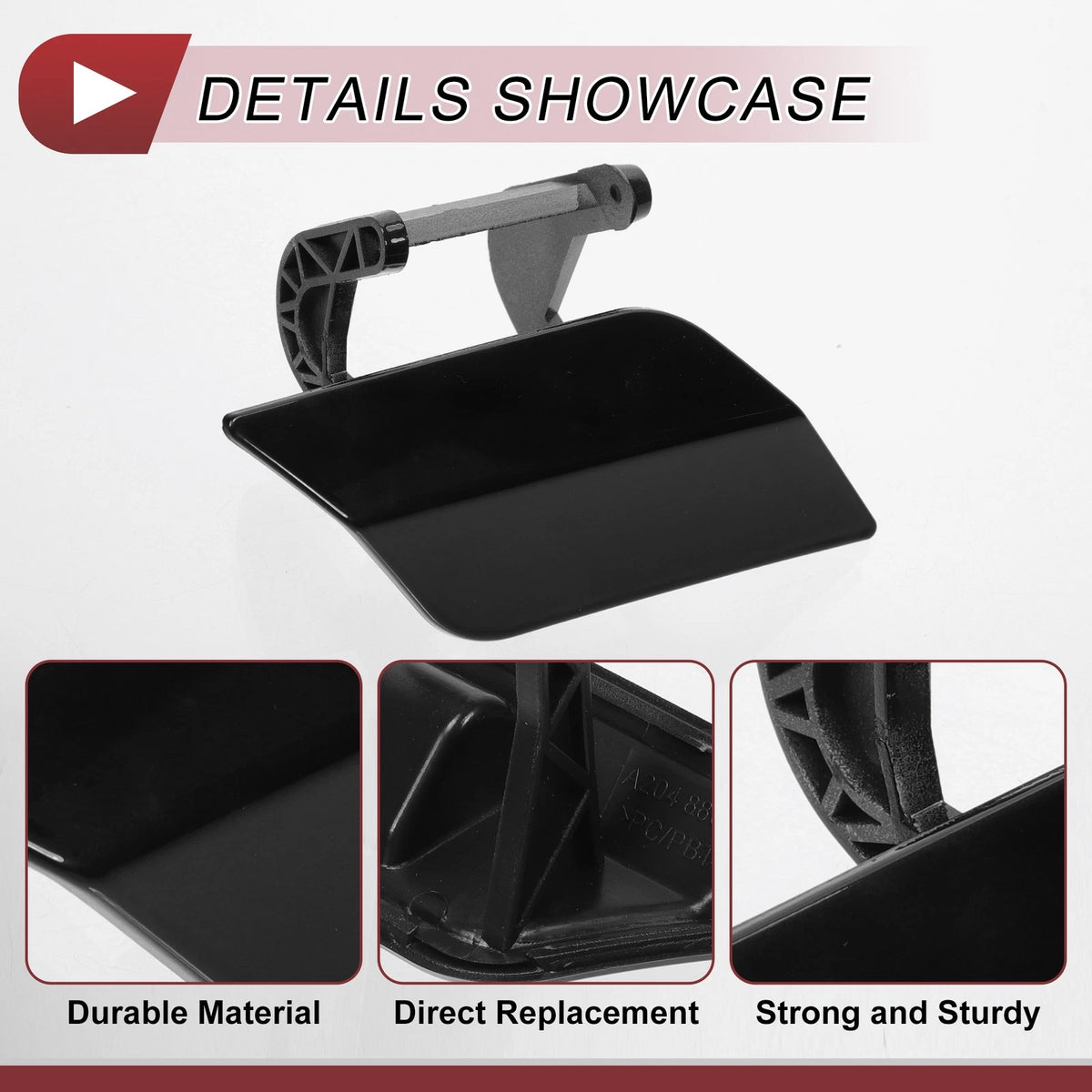 Front Right Washer Nozzle Cover for Mercedes-Benz C350 (2008-2014) Black