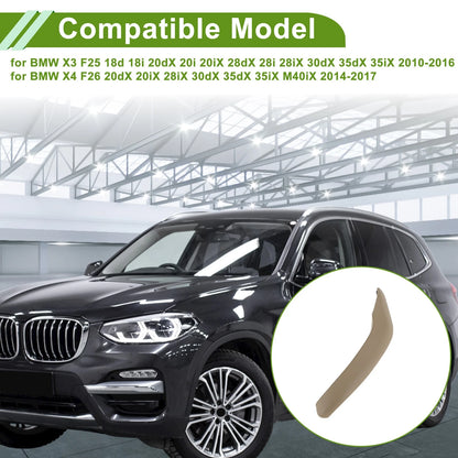 Beige Door Panel Handle Pull Trim Cover for BMW X3 (2010-2016)