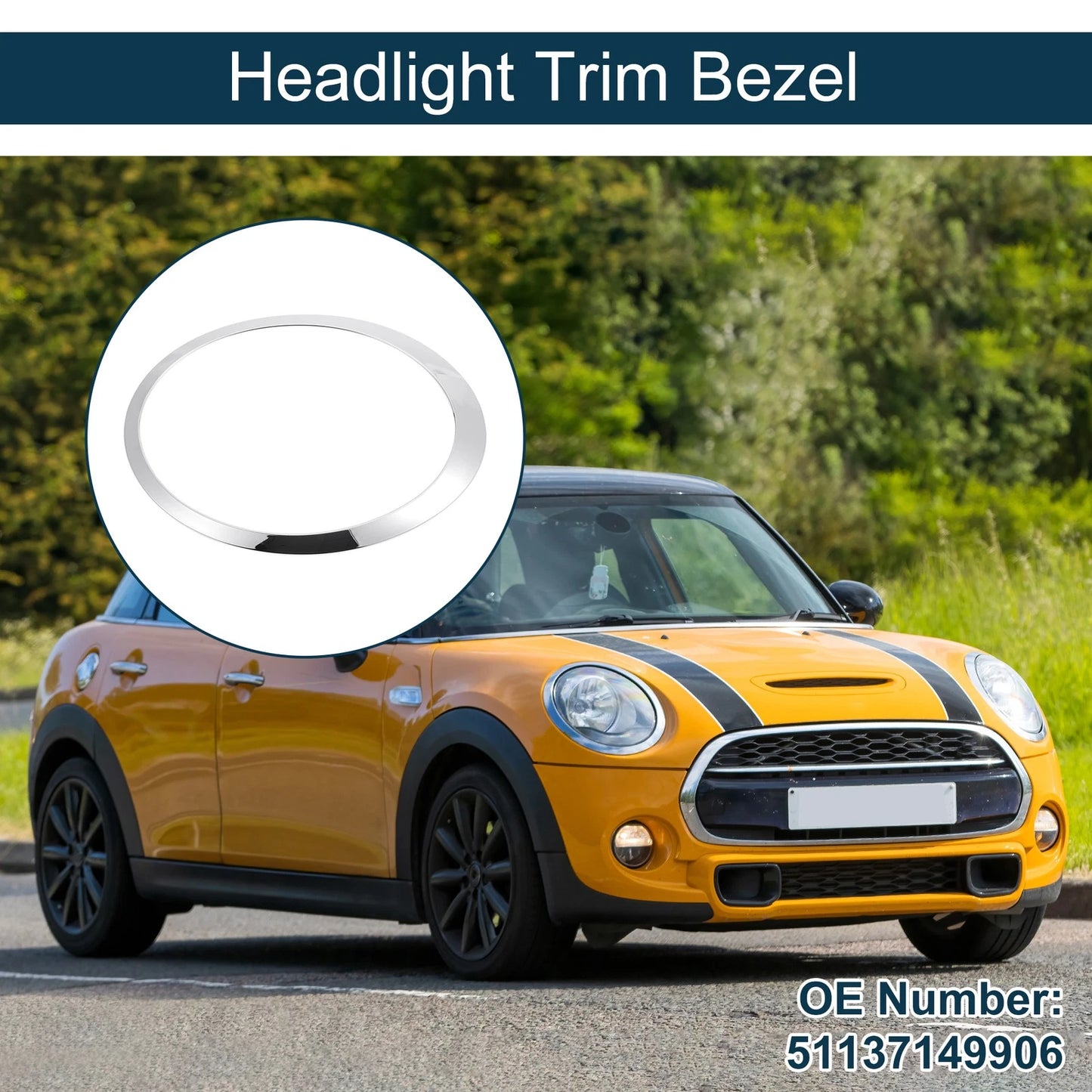Front Right Headlight Trim Bezel for Mini Cooper (2007-2015)