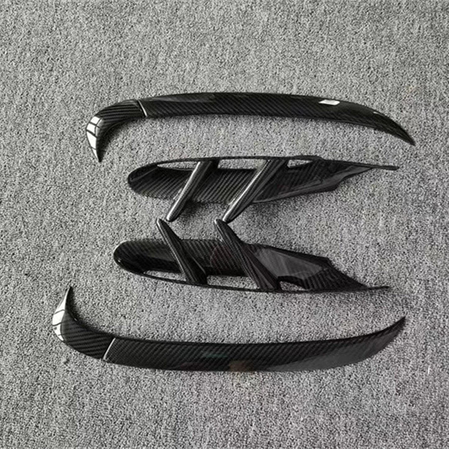 Front Bumper Side Air Vent Trim for Porsche Taycan (2020-2022) Carbon Fiber