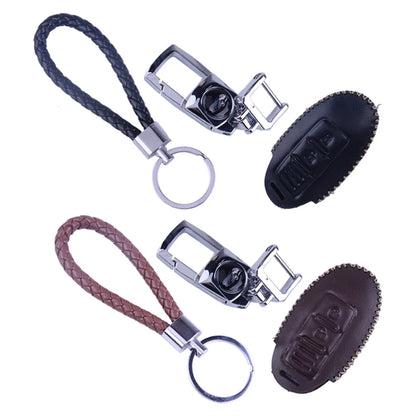 Car Leather Chrome Remote Key Cover Case for Nissan (No specific years)