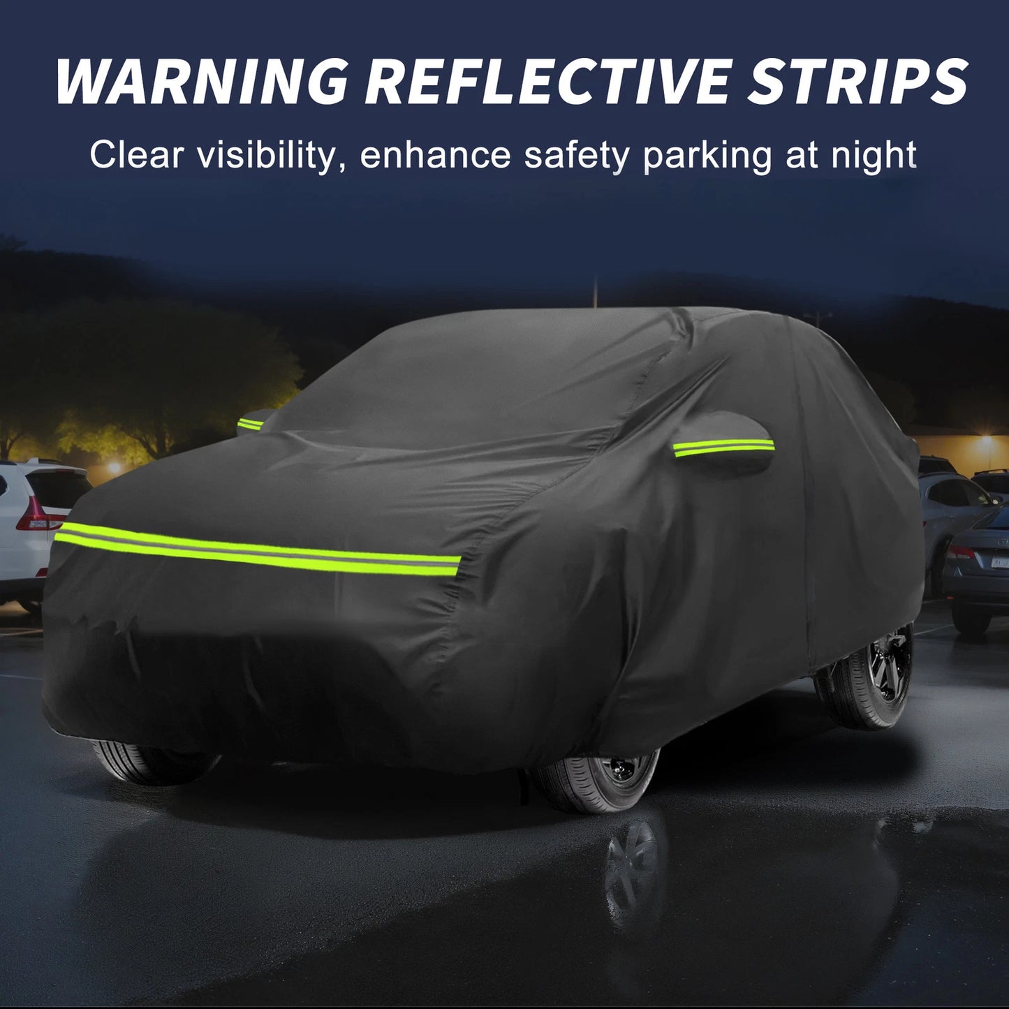 Waterproof 210D-PU Car Cover for Mercedes-Benz GLC 2015-2023 with Zipper