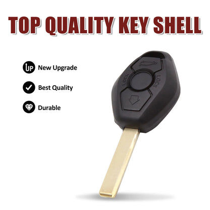 Key Fob Shell Case for BMW 3 5 7 Series E81 (2006-2013) - 1 x Button Cover
