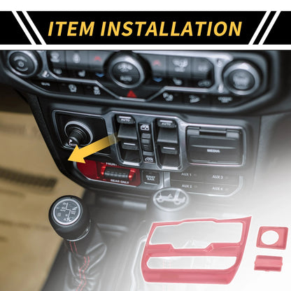 Dashboard Control Panel Cover for Jeep Wrangler JL (2018-2023) Pink