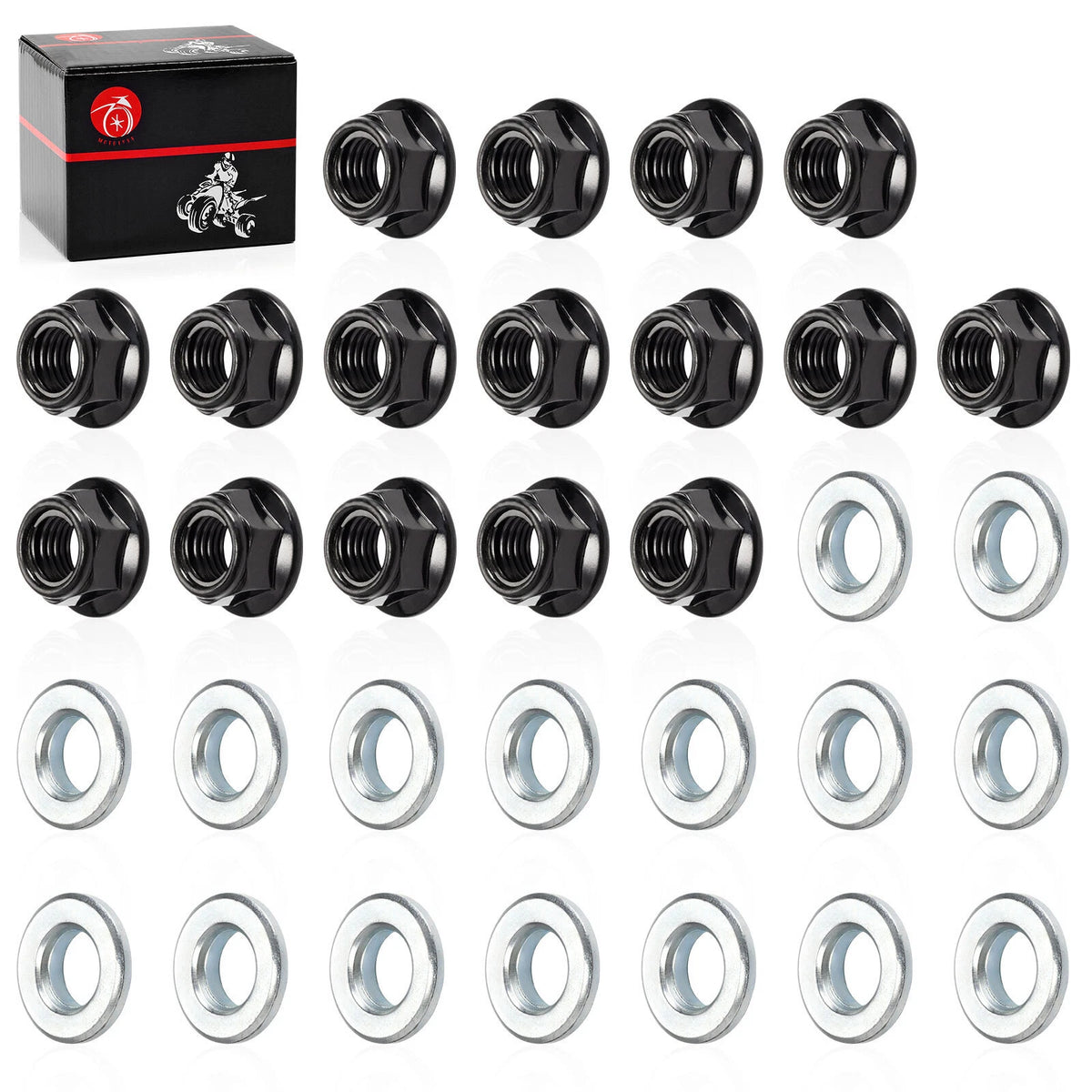 Wheel Lug Nut w/ Washer Kit for Yamaha Banshee Warrior 350 (1995–2006)