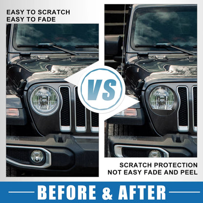 Headlight Lamp Stickers for Jeep Wrangler JL Sport/Sports (2018-2020) - 2 x