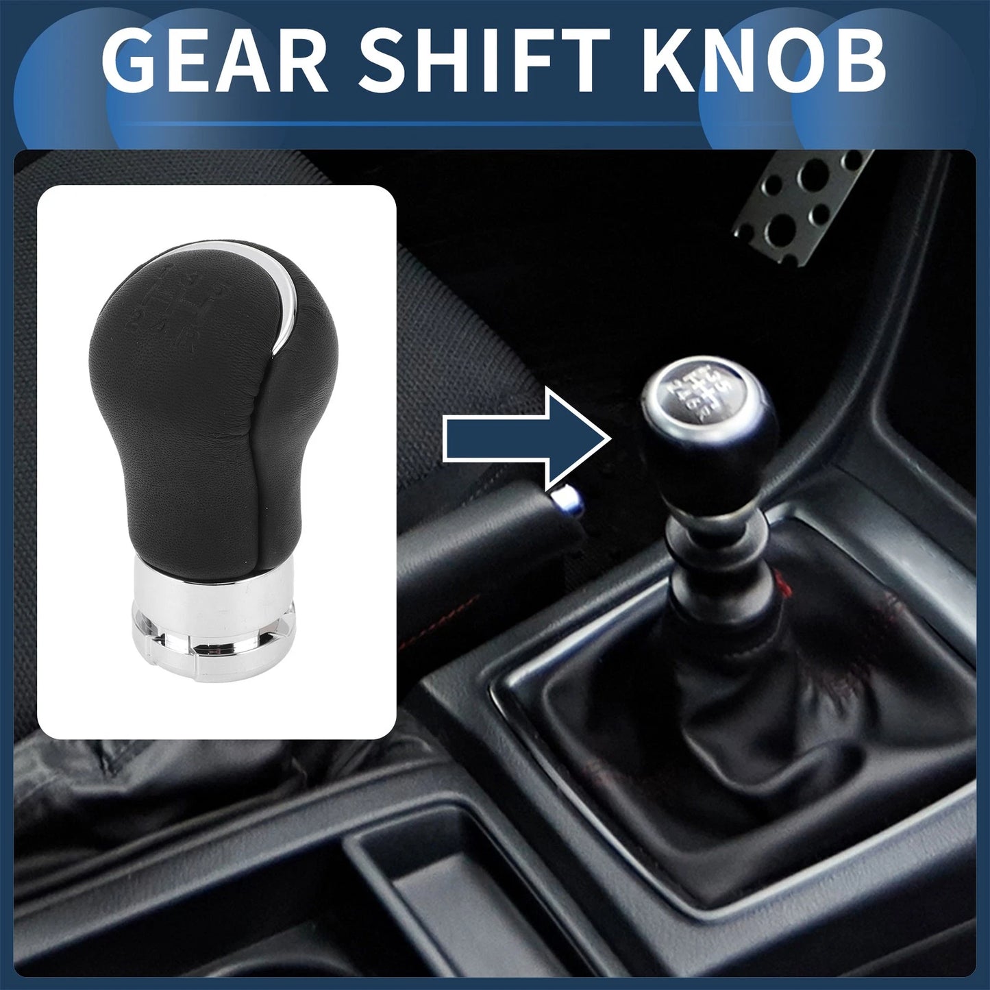5 x Gear Shift Knob for Toyota Hilux Revo (2015–2020)