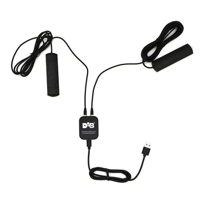 DAB+ Digital Tuner Adapter for Car Audio Radio USB Receiver with Dual Antennas