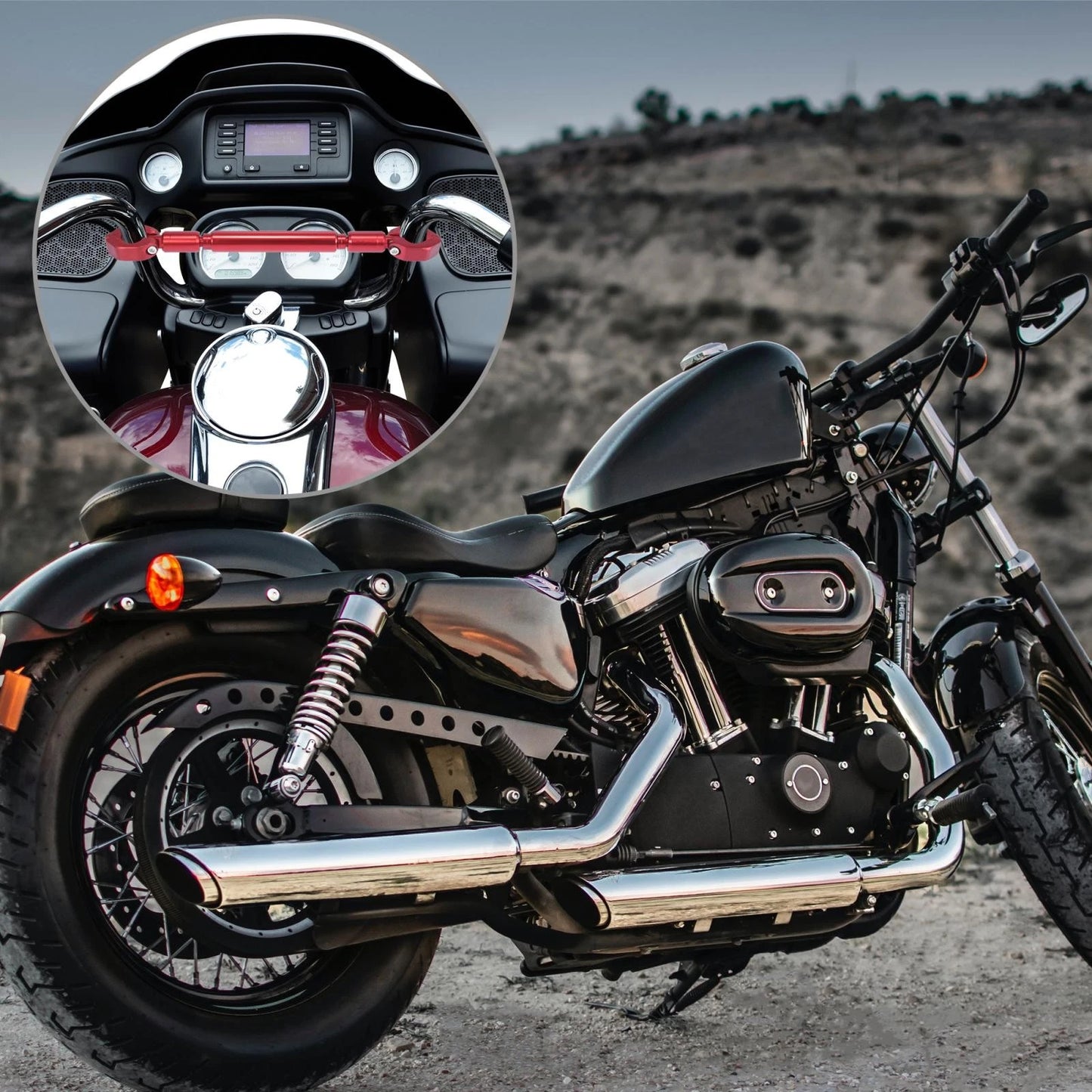 Balance Bar Crossbar 22mm Aluminum Alloy for Motorcycle