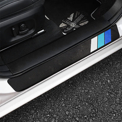 4Pc Carbon Fiber Door Sill Anti-Scratch Stickers for Toyota Camry (2018-2023)
