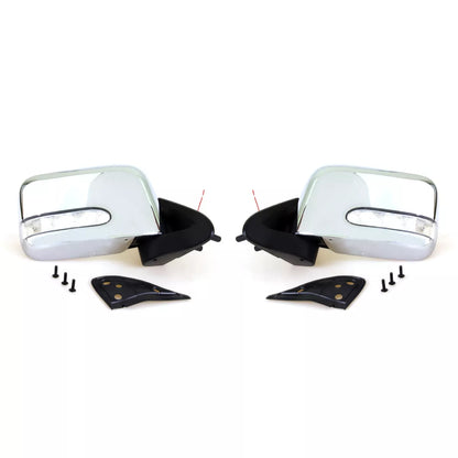 Chrome LED Door Mirrors for Nissan D22 Navara 1997-2004