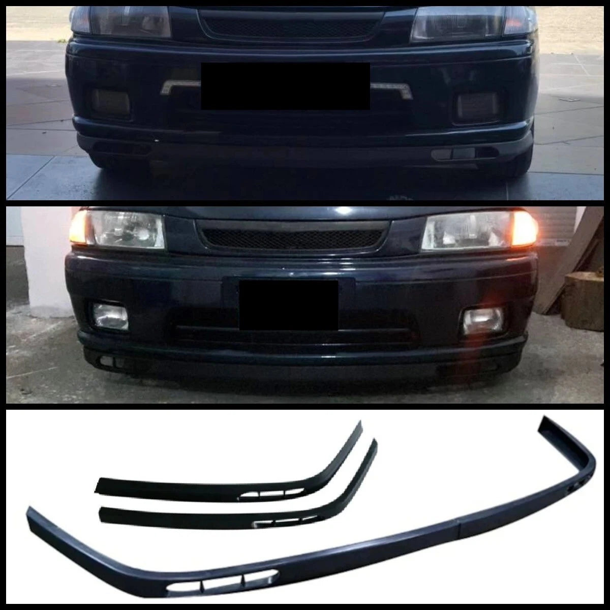 Laguna Front Bumper Splitter for Mazda 323  2 Piece Pcs