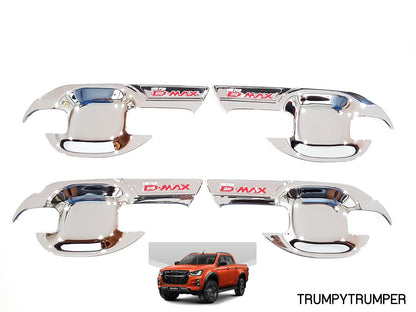 Chrome Door Handle Cover Insert Bowl Trim for Isuzu D-Max DMAX UTE (2020-2021)