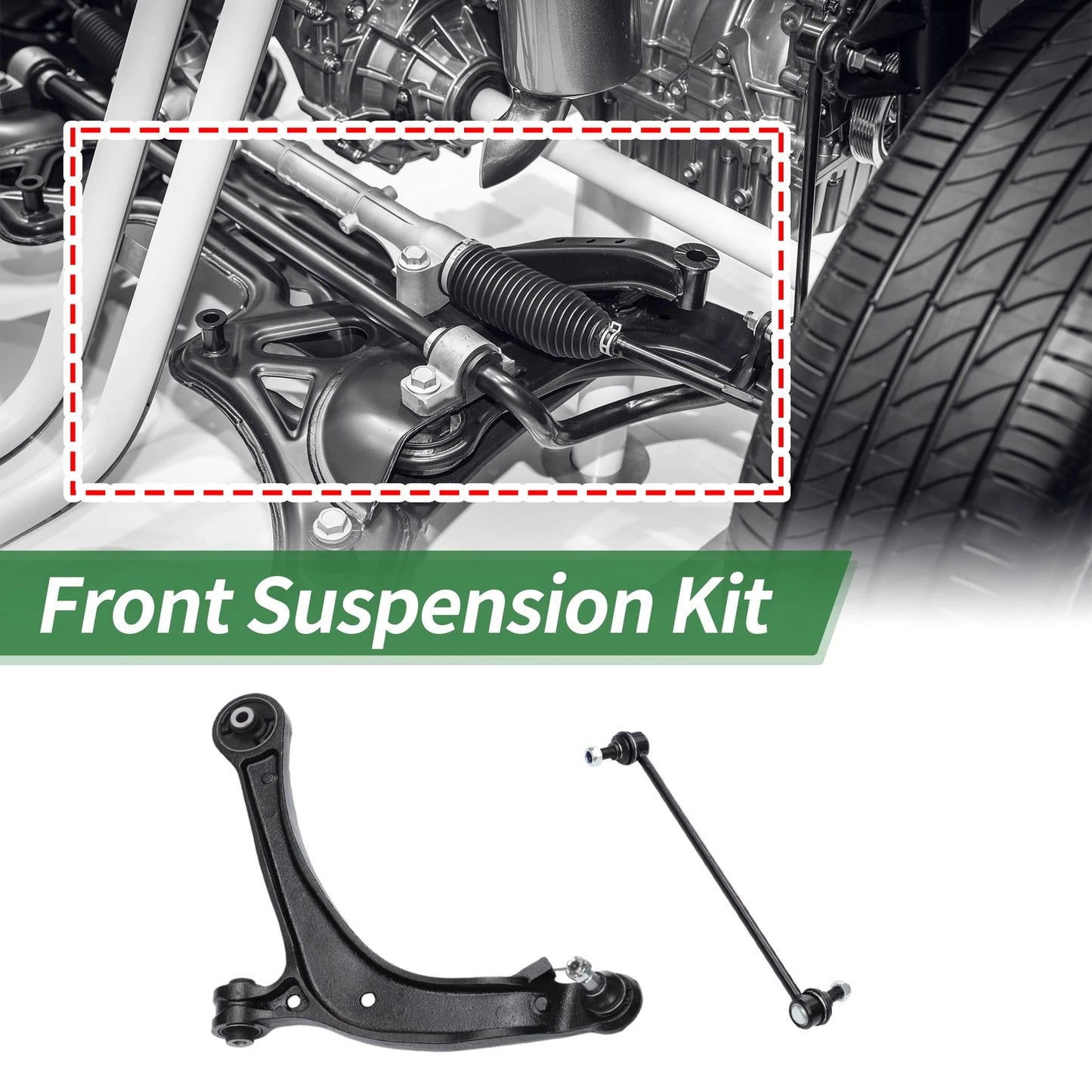 4pcs Front Suspension Control Arm Sway Bar Link for Honda Odyssey (2005-2010)