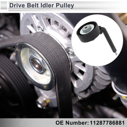 Drive Belt Idler Pulley for BMW 5 Series (2002-2010) Black 1 x Piece