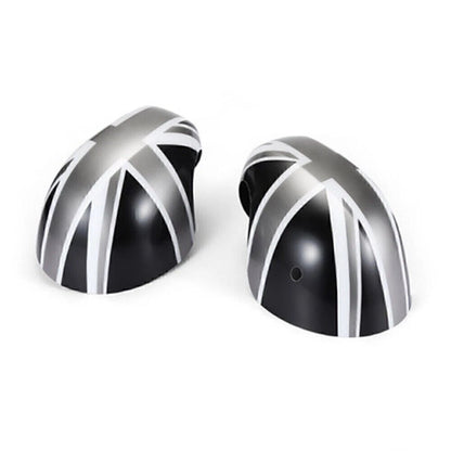 Door View Mirror Cover Cap Black Union Jack for MINI Cooper F54 F55 (14-19)