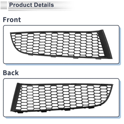 Right Front Fog Light Grill for BMW 740i (2011-2015) - 1 x Black Cover