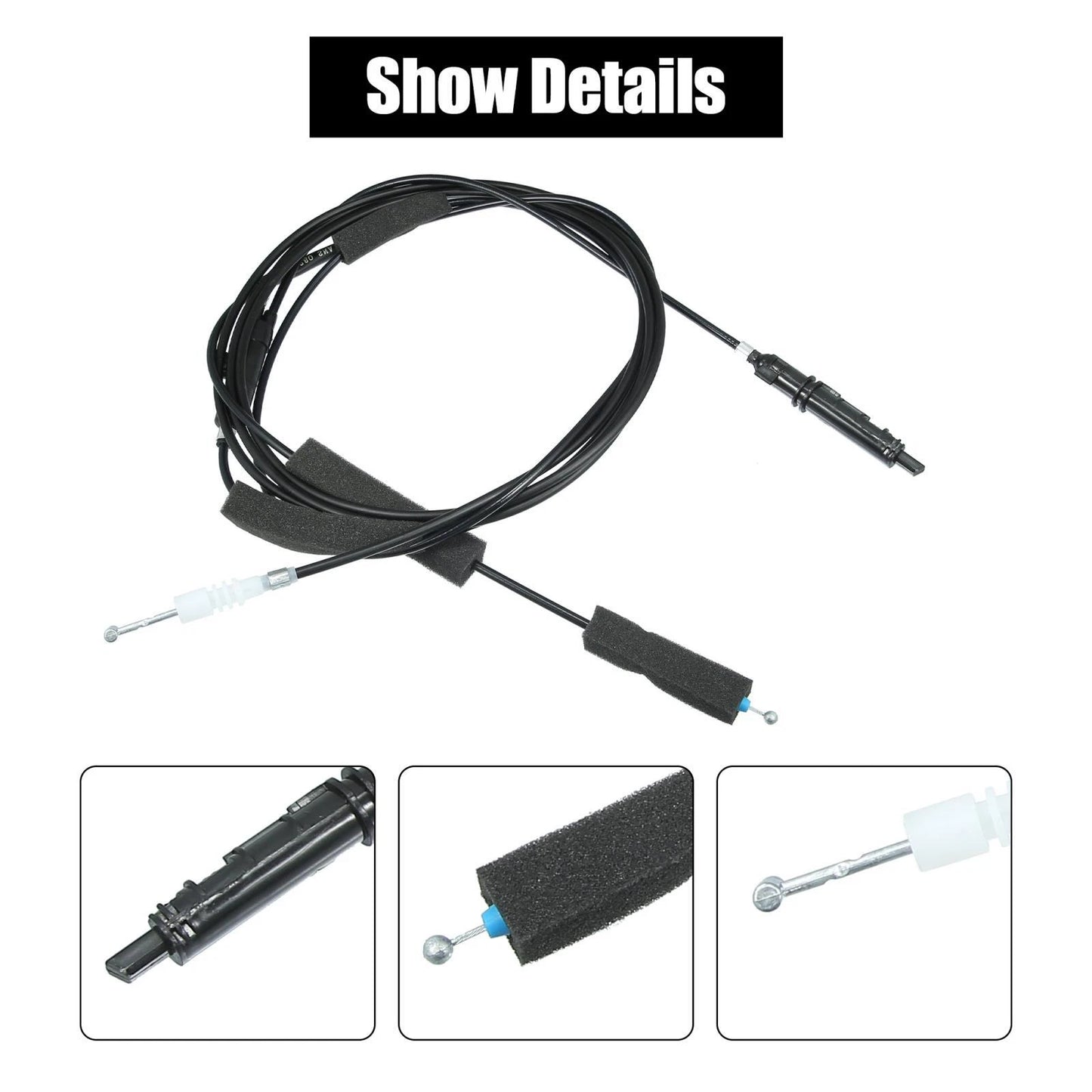 Trunk Lid Fuel Door Release Cable for Honda Civic (2006-2011) Black