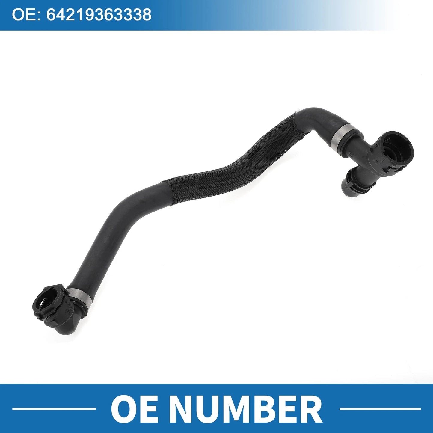 Radiator Hose for BMW 230i 2.0L (2017-2020) Rubber Black 1 x Piece