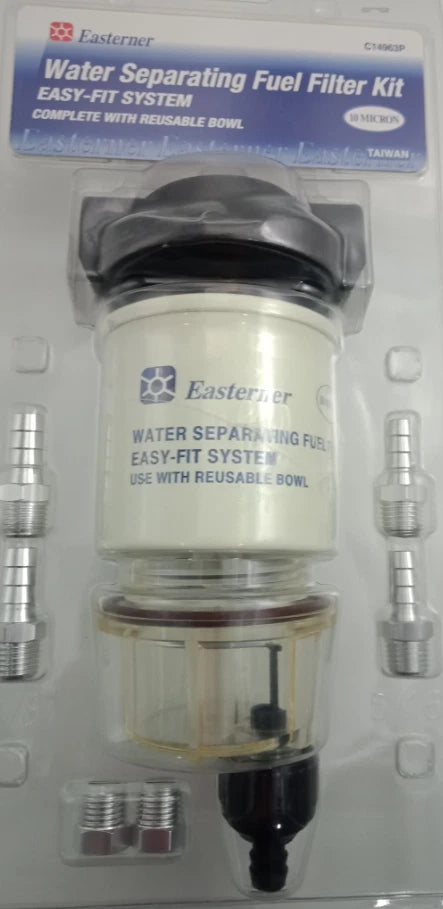 Marine Water Separating Fuel Filter Kit Easy-Fit Mini System Up To 70HP
