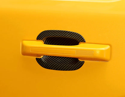 Door Handle Bowl Cover Trim for Ford Bronco Sport (2021-2023) 4 x Carbon Fiber