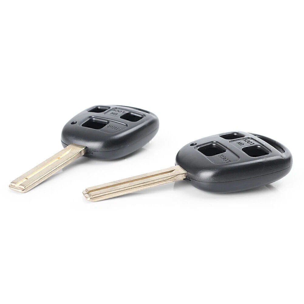 3 x Buttons Replacement Key Fob Shell Case for Lexus Car Black