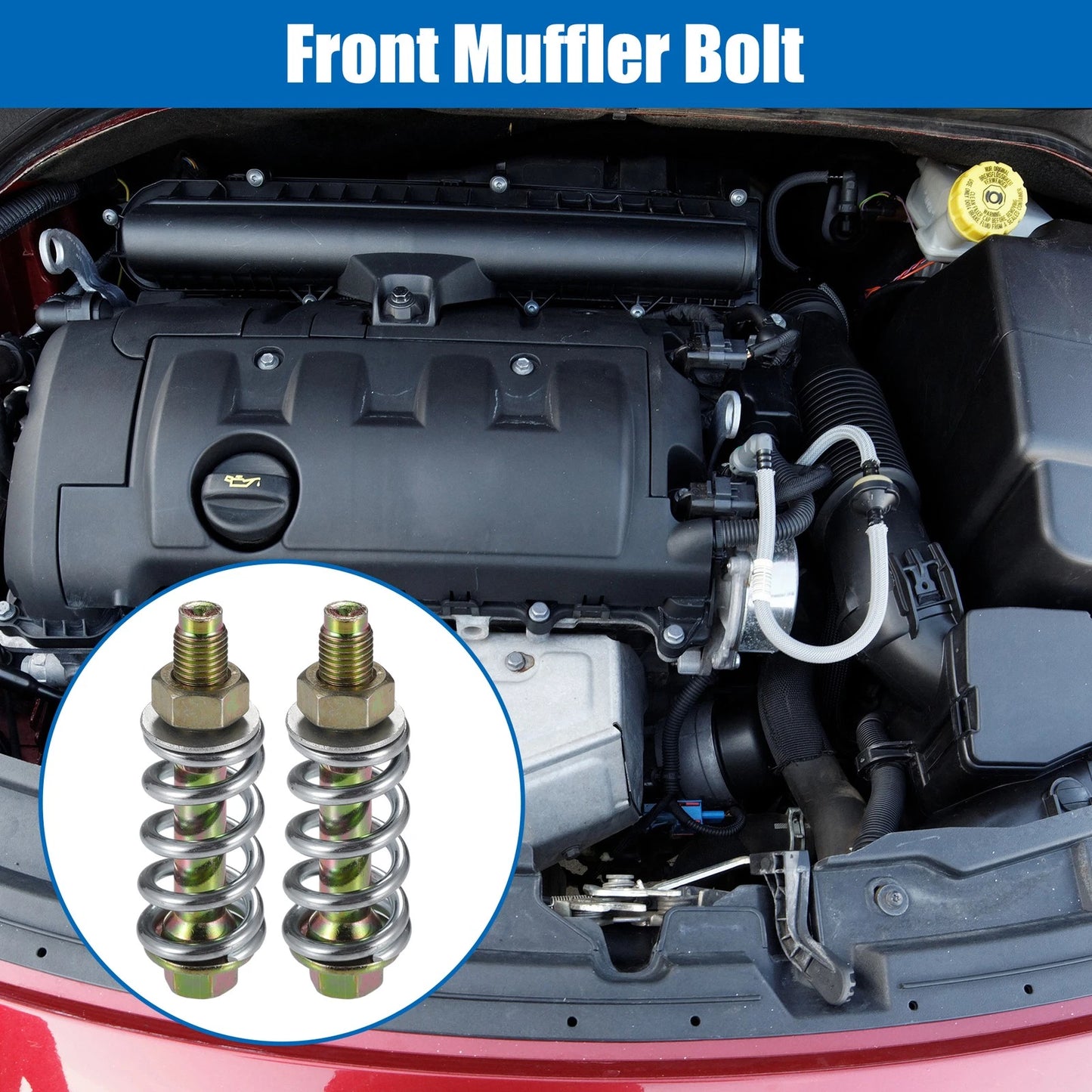 2 x Exhaust Manifold Bolt Nut and Spring Repair for Toyota