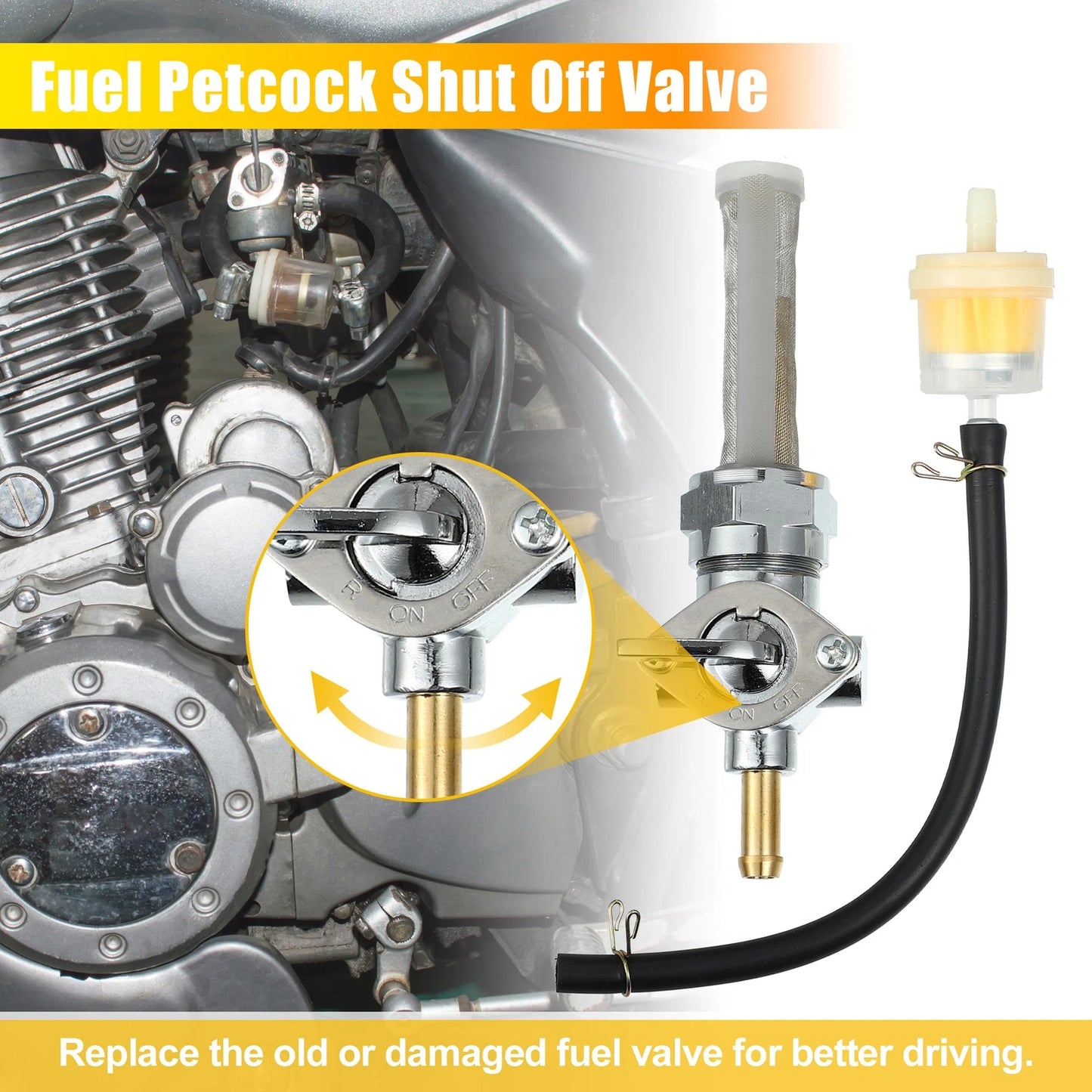 Petcock Gas Shut Off Valve for Harley Davidson