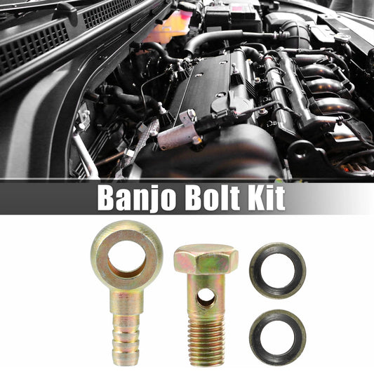 1 x M8x1 Banjo Bolt Kit with Copper Washers for Motorcycle
