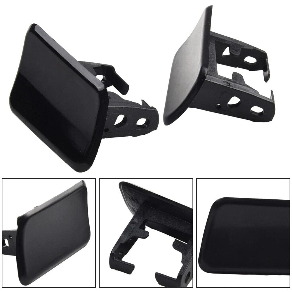 Black Headlight Washer Nozzle Cover Caps for BMW E83 (2004-2010)
