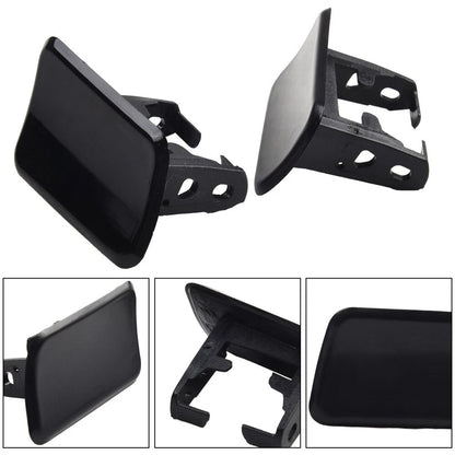 Black Headlight Washer Nozzle Cover Caps for BMW E83 (2004-2010)