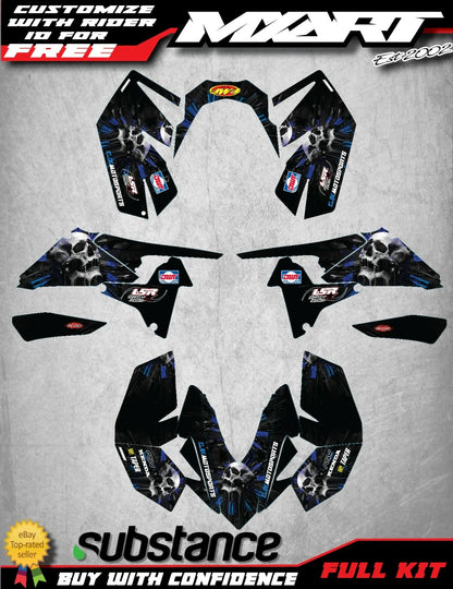 Skull Style Graphics Kit for Suzuki LTR 450 (2006-2009)