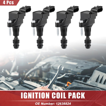 4 Pcs Automotive Engine Ignition Coils Pack Assembly for Buick LaCrosse