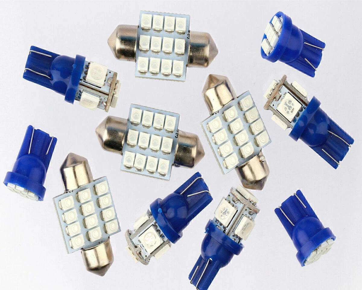 11 x Blue LED License Bulbs for Ford Freestar (2004-2007)