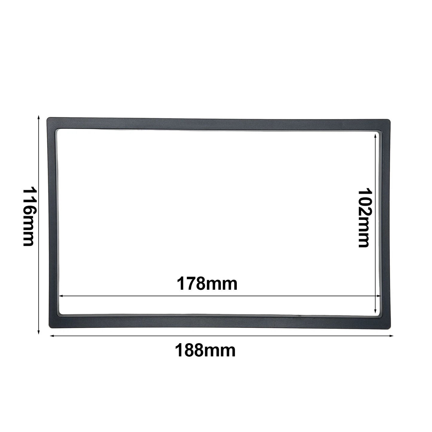 Auto Stereo Panel / 1pc / ABS Plastic Black Ultra-thin Radio Panel for Car Stereo