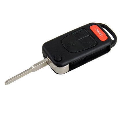 4 Button Flip Remote Key Fob Housing Shell for Mercedes-Benz ML320 C230 (1998-2005)
