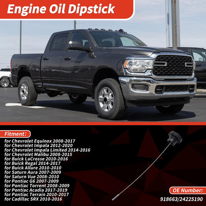 Oil Dipstick for Chevrolet Equinox (2008 - 2017) Black 1 Pc