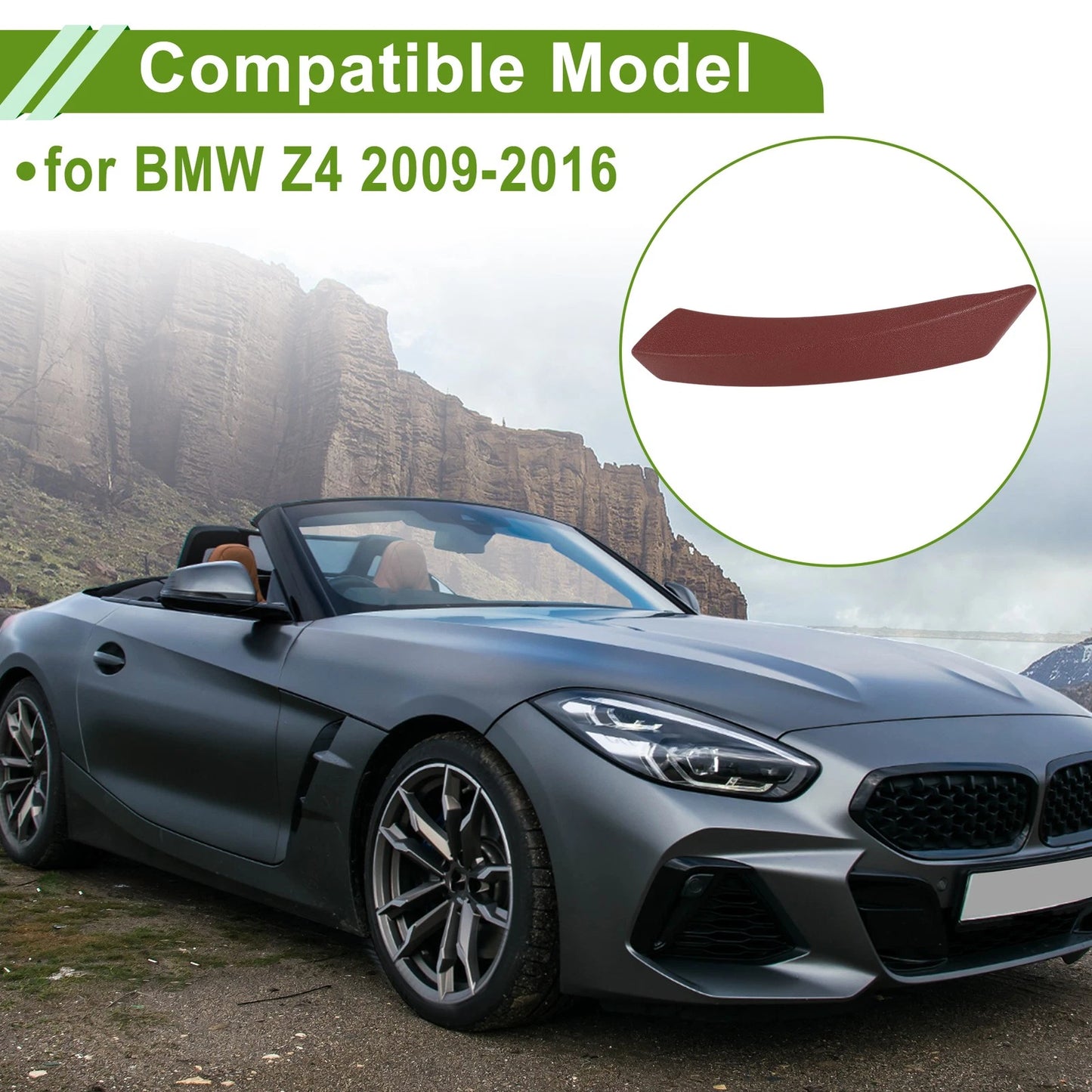 Red Door Panel Handle Pull Trim Cover for BMW Z4 (2009-2016)