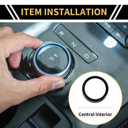 Gear Shift Control Knob Cover Ring for Ford Maverick (2022) - Black 1 x Pc