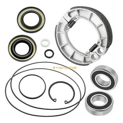 Rear Brake Drum Bearing Seals & Shoes for Honda Rancher TRX350 TRX400